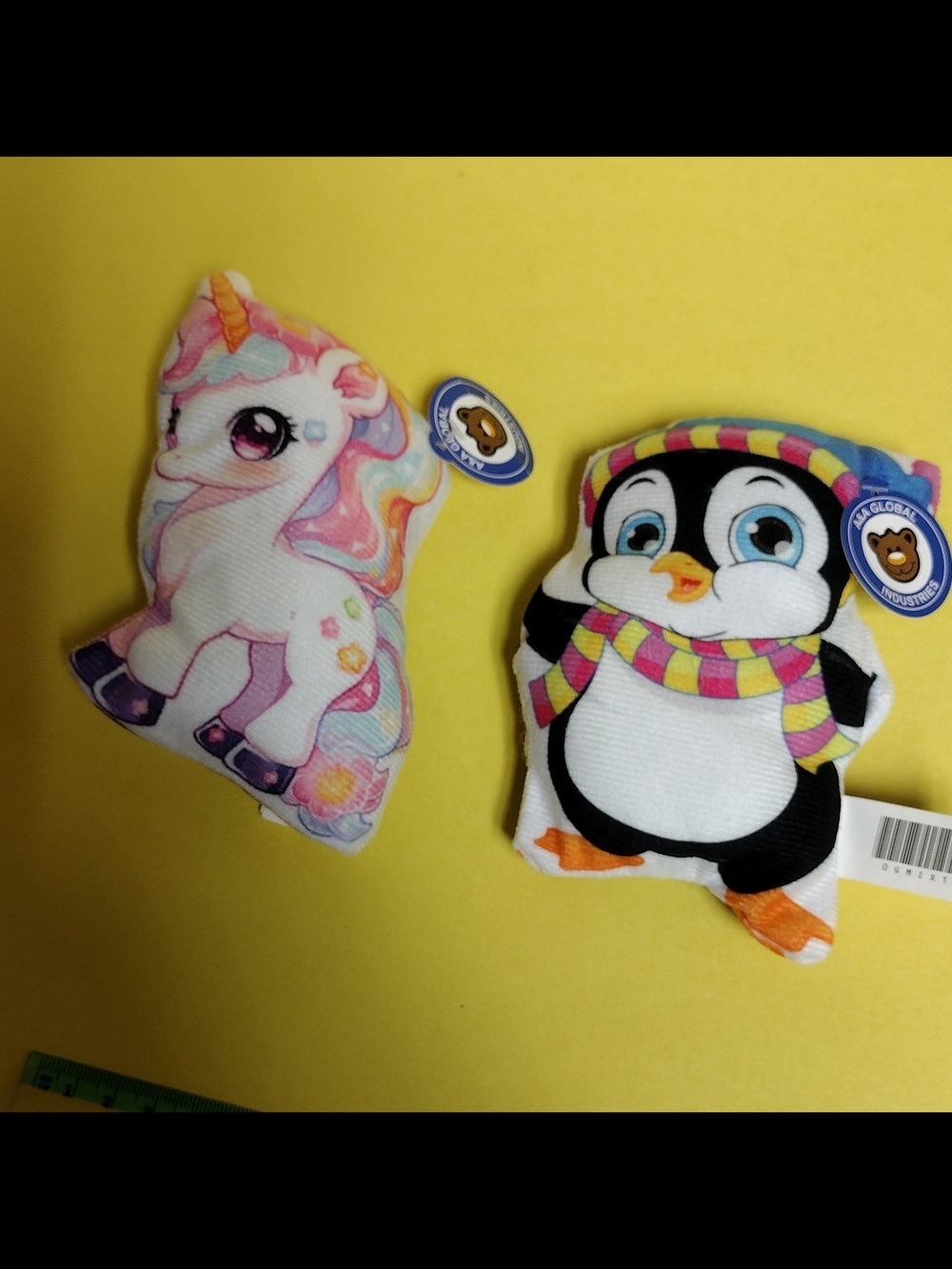 3/$21 A&A Global Industries Unicorn and Penguin Plush Toys
